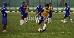Pelatih Persib Djadjang Nurdjaman sudah memberikan menu latihan taktik.