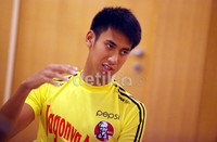 Sean Gelael memberikan keterangan terkait keikutsertaannya di ajang balap Formula 3 British, di Jakarta, Rabu (12/12).