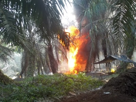 Kebakaran Sumur Minyak di Langkat Belum Bisa Dipadamkan