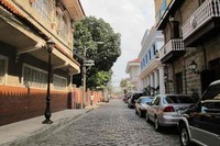 Sudut kota tua di dekat Casa Manila. Wisatawan bisa membayangkan seperti apa kehidupan di masa pendudukan Spanyol (Ine/detikTravel)