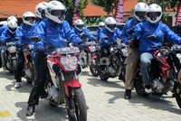Touring peluncuran New V-Ixion Lightning dilakukan dalam dua grup dimana grup pertama start dari Hotel Savoy ke Jadul Village dan grup kedua di sekitar area Jadul Village. (Aditya Maulana/detikOto).