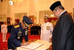Presiden SBY Lantik KSAL dan KSAU