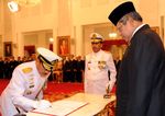 Presiden SBY Lantik KSAL dan KSAU