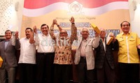 Dalam pidatonya, Ical mengatakan bahwa demokrasi di Indonesia telah mencapai point of return. Indonesia telah tercatat sebagai negara demokrasi ketiga terbesar dunia setelah AS dan India, sehingga menjadi tantangan bagi Indonesia untuk meningkatkan kualitas kehidupan demokrasi di tanah air.