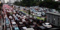 Kemacetan lebih padat dari biasanya karena akhir pekan