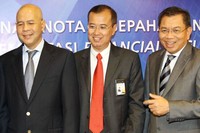 PT Bank Rakyat Indonesia Tbk  (BRI) dan PT Telekomunikasi Indonesia Tbk (Telkom) menandatangani nota kesepahaman sinergi bisnis yang mencakup 10 inisiatif inklusi keuangan. (dok BRI)