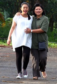 Aliya bersama Ibu Negara sebelum melahirkan. Anung dan Abror/Rumgapres.