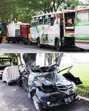 Sebulan Terakhir, Bus Restu Empat Kali Kecelakaan di Lumajang