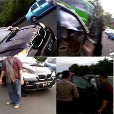 Ini Penampakan BMW X5 Rasyid Amrullah di Lokasi Kecelakaan