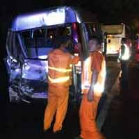 6 Kendaraan Tabrakan Beruntun di Tol Sidoarjo