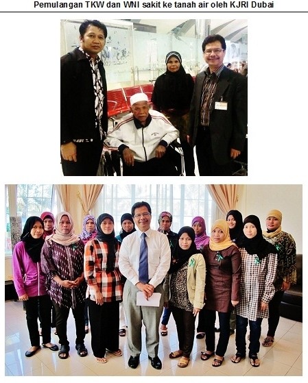 KJRI Dubai Pulangkan 20 TKW Dan 1 WNI ke Indonesia
