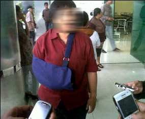 Jurnalis Malang Post Ditendang Pria Misterius Hingga Tersungkur