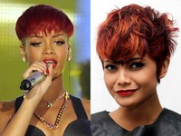 Gaya rambut Citra mirip dengan Rihanna pada 2010 lalu. Dominique Faget/AFP; Gusmun/detikHOT.