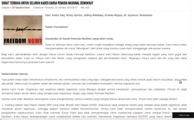 NasDem Bergejolak, Sejumlah Pengurus Garda Pemuda NasDem Dipecat