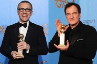 Christoph Waltz sukses meraih penghargaan sebagai Best Supporting Actor in a Motion Picture dan Quentin Tarantino menerima penghargaan Best Screenplay untuk film 'Django Unchained'. Kevin Winter/Getty Images.