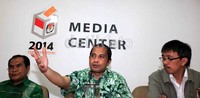 Ketua Fraksi PKB DPR Marwan Jafar memberikan pemaparan dalam diskusi yang membahas nasib partai politik yang tidak lolos pemilu 2014.