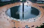 Banjir Bundaran HI Dari Atas Gedung