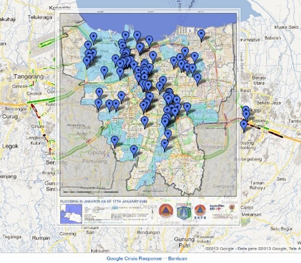 lokasi aneh di google maps indonesia Traveling ke Jakarta Silakan Pantau Banjir di Google Maps 