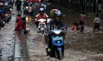 Banjir di Jl. KH Wahid Hasyim Masih Sebetis