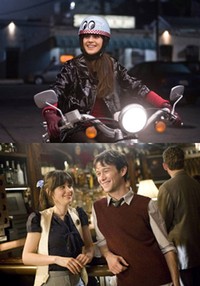 Zooey sukses mencuri perhatian saat bermain dengan Jim Carrey dalam film 'Yes Man' (2008) dan bersama Joseph Gordon-Levitt di film '(500) Days of Summer)' (2009). (Warner Bros. Pictures; Fox Searchlight Pictures)