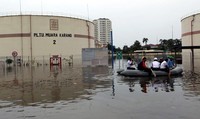 Banjir merendam PLTU Muara Karang. Agus Trimukti/Humas PLN.
