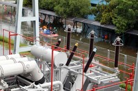 Banjir yang merendam PLTU Muara Karang setinggi 1,5 meter. Agus Trimukti/Humas PLN.