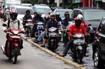 Kawasan Glodok Macet Karena Banjir