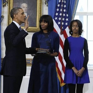 Obama Ucapkan Janji Presiden di Depan Warga AS