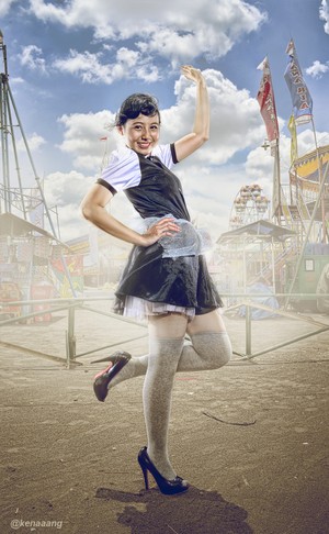 cheerful girl