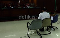 Suasana sidang pembelaan (pledoi) dengan terdakwa Hotasi Nababan. Ramses/detikFoto.