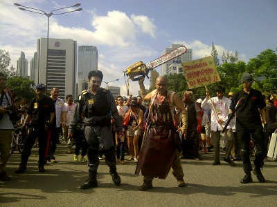 Hiii! 200 Zombie Gentayangan di Jalan MH Thamrin 