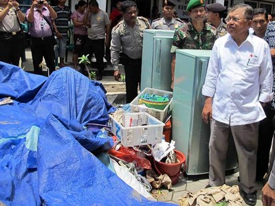 JK Tinjau Lokasi Kerusuhan Sumbawa