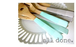 Yuk, Bikin Spatula Kayu dengan Warna Ombre!