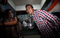 Baim enggan menceritakan apa yang dibicarakannya malam itu.