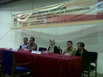 Tak Ada Bakal Calon Independen yang Maju Pada Pilgub Jateng