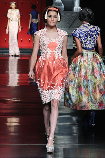 Jakarta, Indonesia - 25 Januari 2013. Sebastian Gunawan La Route De La Soie at Ballroom Hotel Mulia. Senayan, 25 Januari 2013 Jakarta. [Foto: Mohammad Abduh/Wolipop]