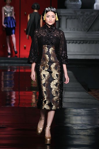 Jakarta, Indonesia - 25 Januari 2013. Sebastian Gunawan La Route De La Soie at Ballroom Hotel Mulia. Senayan, 25 Januari 2013 Jakarta. [Foto: Mohammad Abduh/Wolipop]