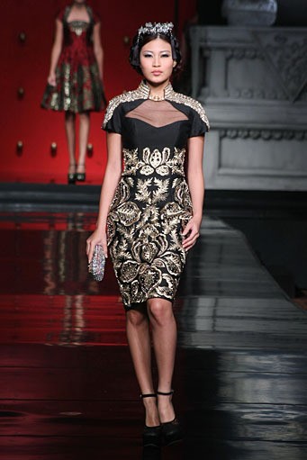 Jakarta, Indonesia - 25 Januari 2013. Sebastian Gunawan La Route De La Soie at Ballroom Hotel Mulia. Senayan, 25 Januari 2013 Jakarta. [Foto: Mohammad Abduh/Wolipop]