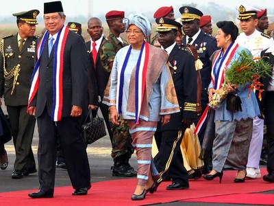 Presiden SBY Tiba di Liberia