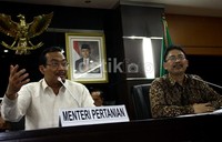Dalam keterangannya, Suswono berjanji segera memberantas para importir sapi yang hanya menjual surat izin impor, tapi tidak melakukan impor sapi sebenarnya. Ramses/detikFoto.