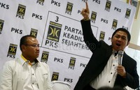 Anis Matta berpidato dengan menggebu-gebu.
