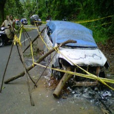 Pengemudi Terpanggang di Dalam Xenia, Polisi Duga Dipicu Korsleting