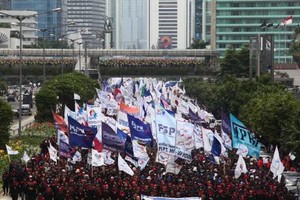 Buruh ke Istana, Lalin ke Thamrin dan Monas Dialihkan