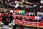 Buruh Tuntut Jamsostum & Tolak Upah Murah