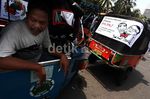 Ratusan Supir Bajaj Geruduk Kantor Jokowi