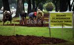 Mempercantik Taman di Jalan Merdeka Selatan