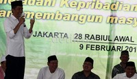 Jokowi menyampaikan pidatonya.
