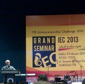Hatta Rajasa Hadiri ITB Enterpreneurship Challenge 2013 di Sabuga