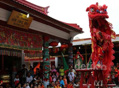 Atraksi Barongsai Semarakkan Imlek