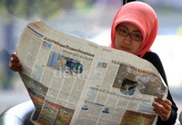 Mantan Putri Solo 2008,  Dipta Anindita memenuhi panggilan KPK untuk diperiksa sebagai saksi kasus Irjen Djoko Susilo di gedung KPK. Ramses/detikfoto